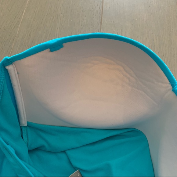 Moontide Blue Strapless Ruched One Piece Swimsuit - Picture 5 of 6